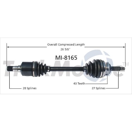 Surtrack Axle Cv Axle Shaft, Mi-8165 MI-8165